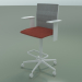 3d model Stool 6504 (5 wheels, with mesh, adjustable standard 3D armrest, V12) - preview