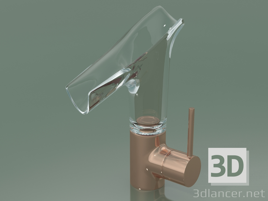 Modelo 3d Misturador monocomando de lavatório 140 com bico de vidro (12116300) - preview