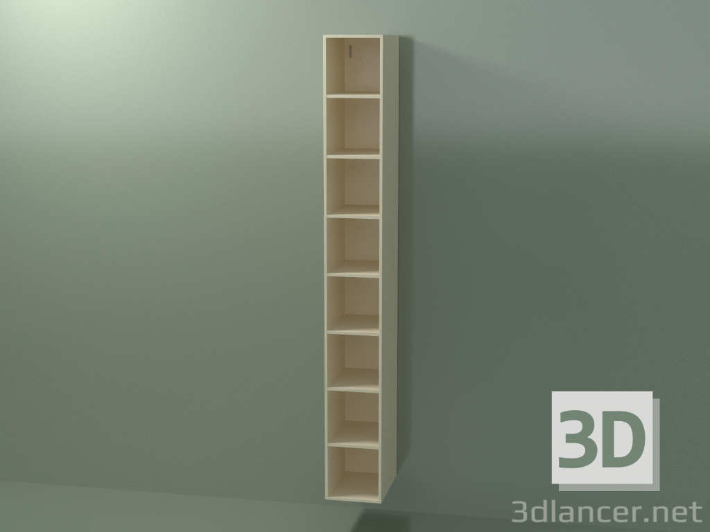 3d model Armario alto de pared (8DUAFD01, Bone C39, L 24, P 36, H 192 cm) - vista previa