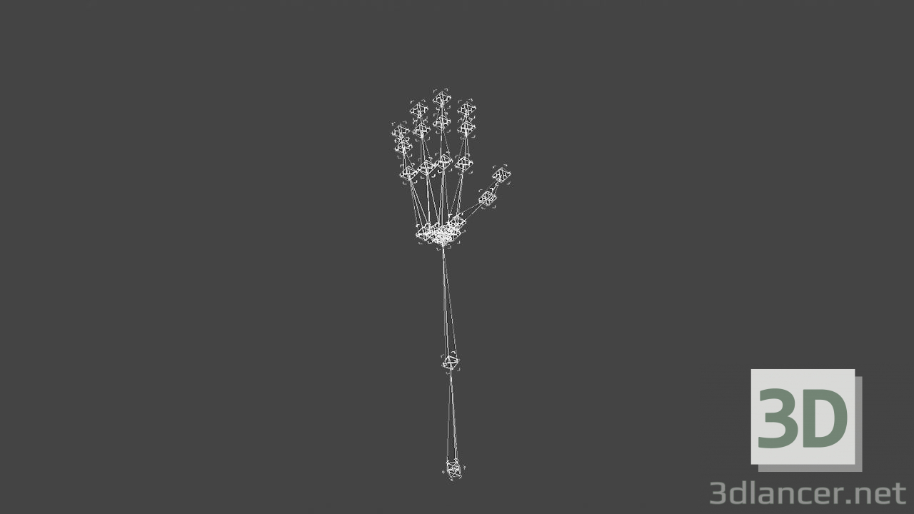 HAND-006 Mano aparejada 3D modelo Compro - render