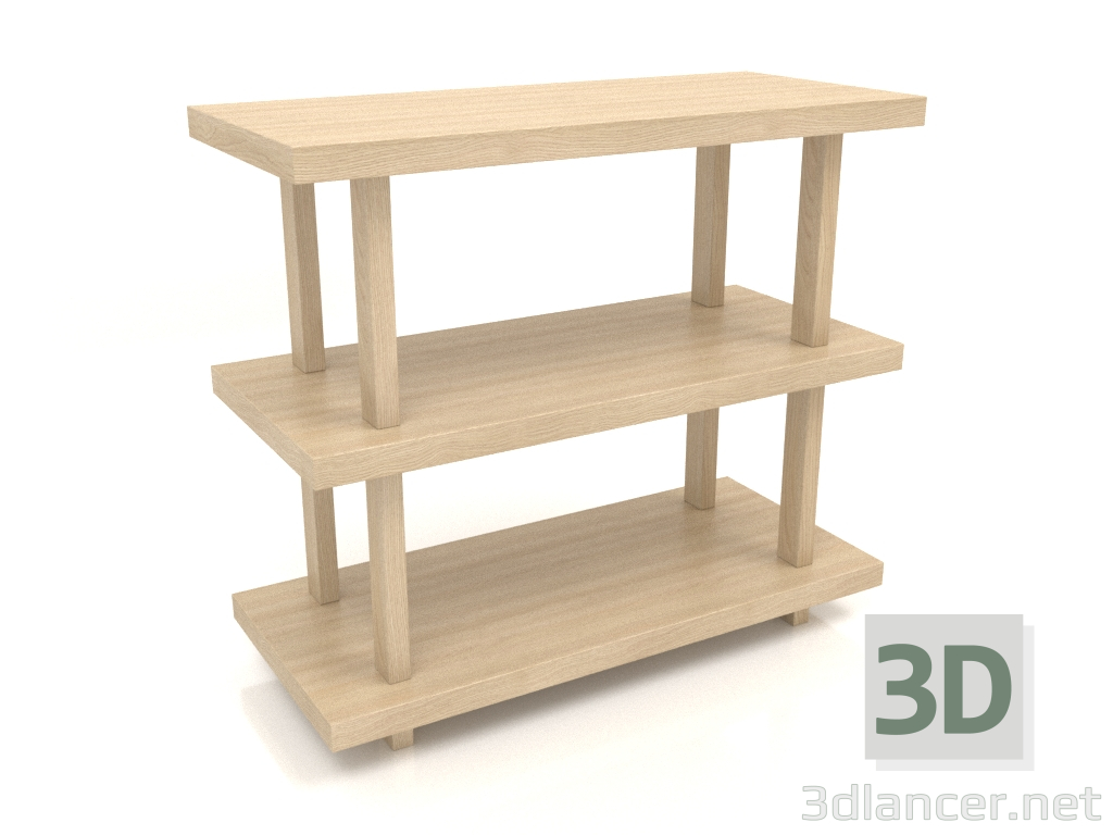 3d модель Стеллаж ST 01 (900х400х800, wood white) – превью