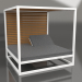 3d model Couch with raised fixed slats and ceiling (White) - preview