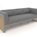 3d model 3-seater sofa (Quartz gray) - preview