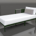 3d model Sofa module, section 2 left (Bottle green) - preview