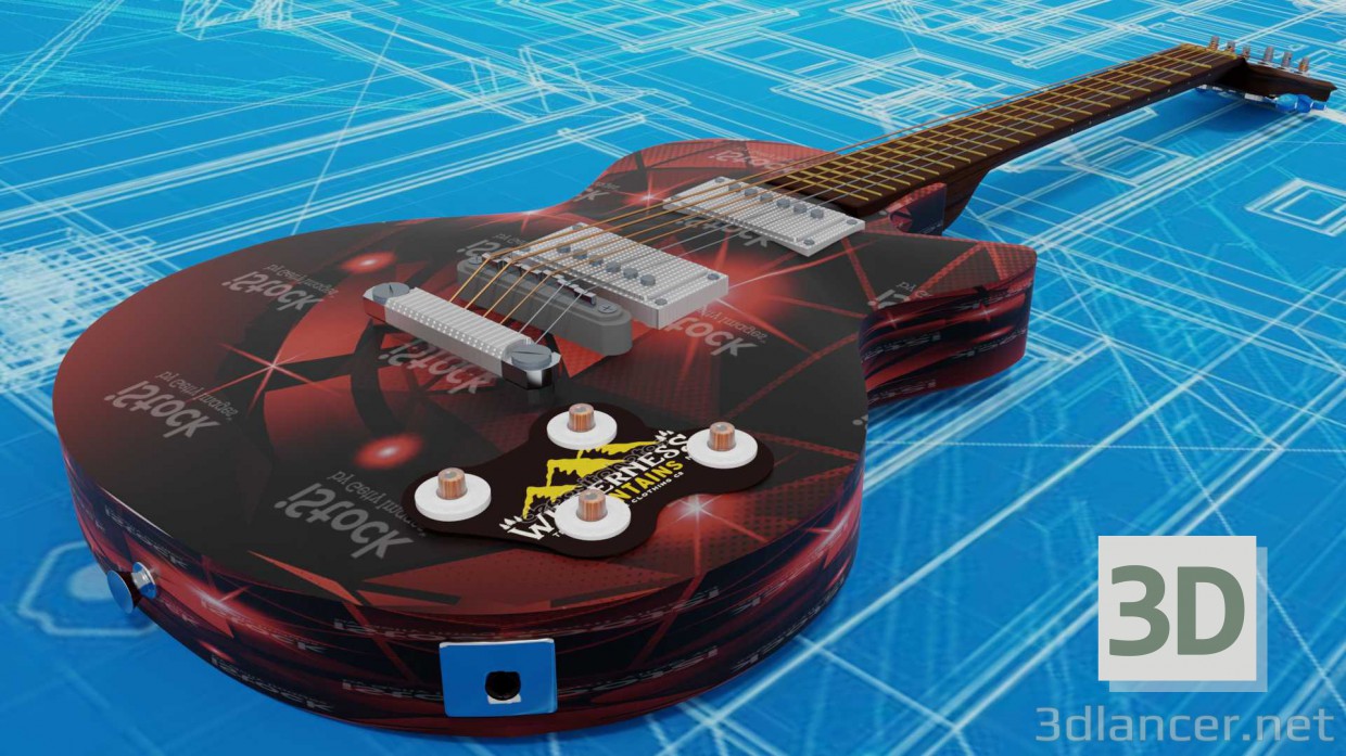 modèle 3D Gibson les paul - preview