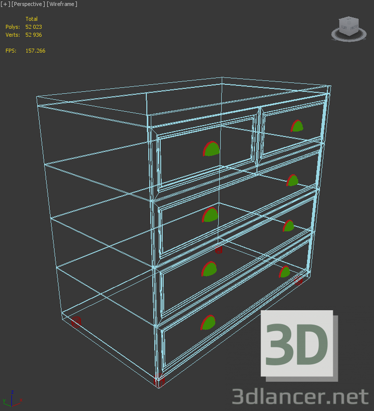 3D Modell Chest 1960 - Vorschau