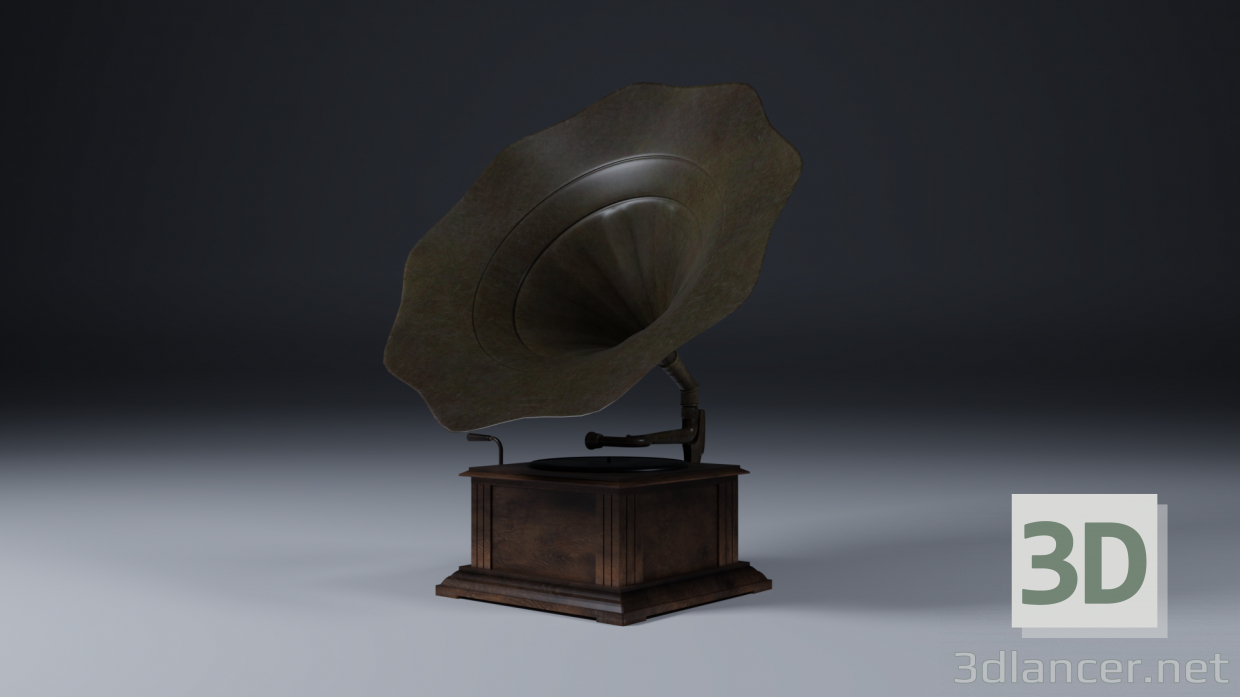 3d gramophone model buy - render