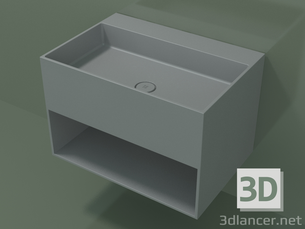 3d model Wall-mounted washbasin Giorno (06UN43301, Silver Gray C35, L 72, P 50, H 48 cm) - preview