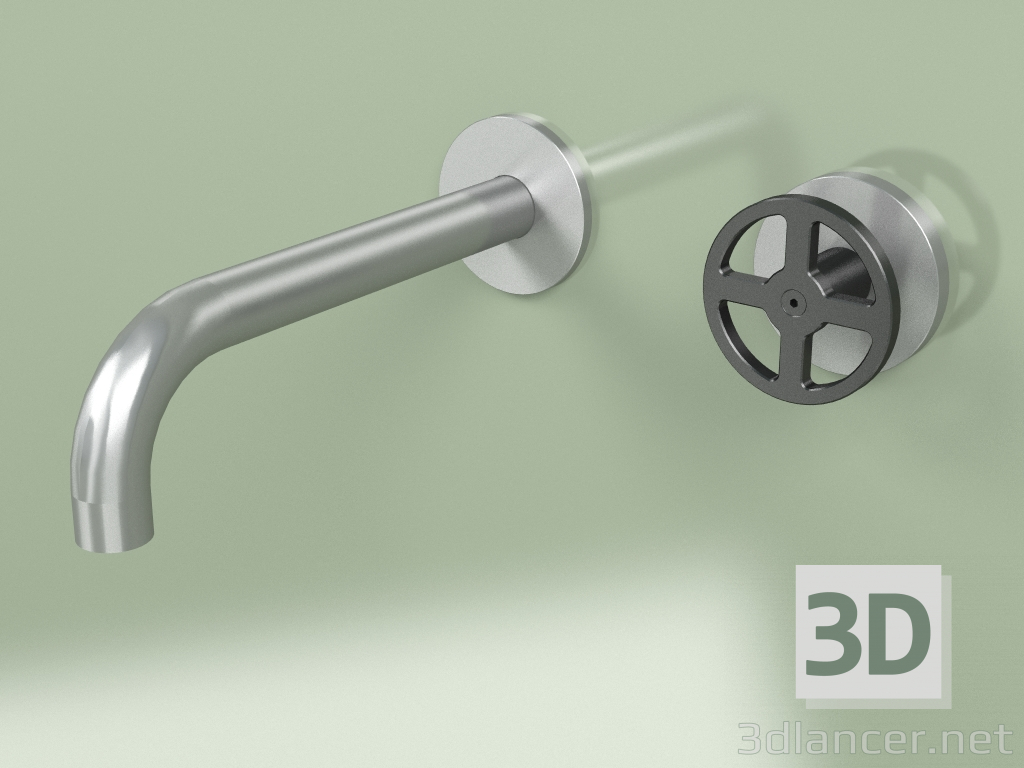 3d model Wall-mounted hydro-progressive mixer with spout (20 10, AS-ON) - preview