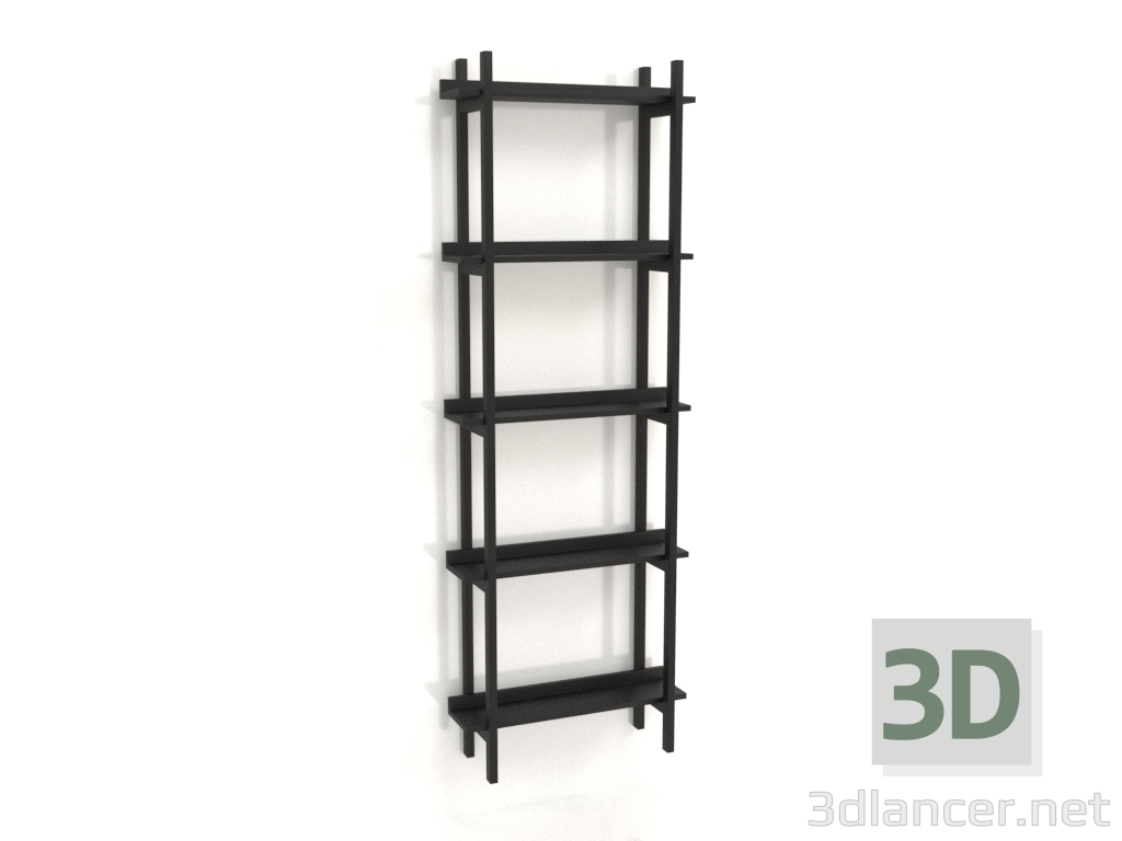 modèle 3D Rack ST 02 (600x200x1720, bois noir) - preview