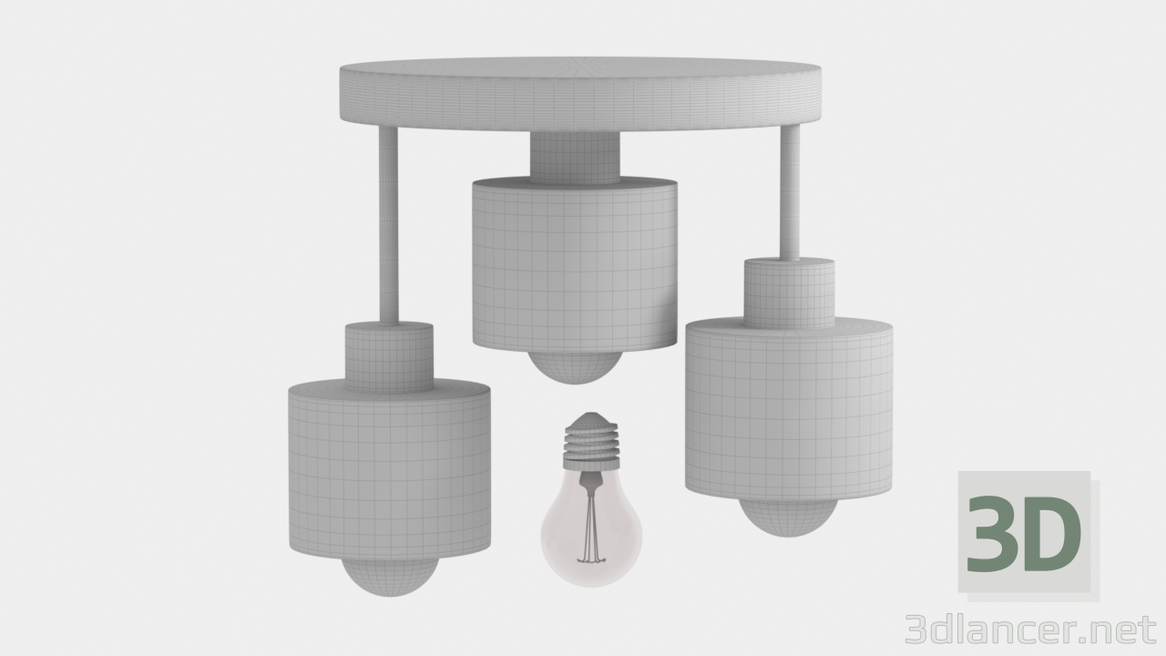 3d Chandelier LOFT model buy - render