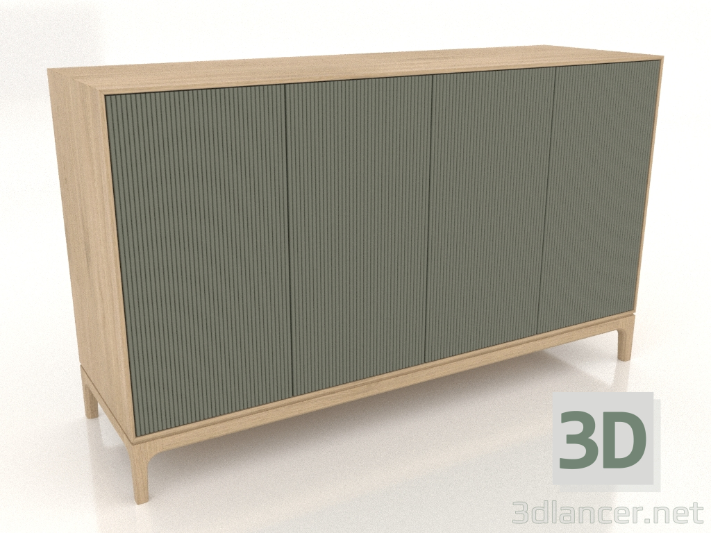 3D modeli TV sehpası FARGO frezelenmiş cepheli 1600x500x950 mm (zeytin, açık meşe, seçenek 3) - önizleme