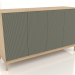 3D modeli TV sehpası FARGO frezelenmiş cepheli 1600x500x950 mm (zeytin, açık meşe, seçenek 3) - önizleme