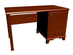 Bureau avec espace pour réfrigérateur