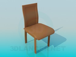 Silla con asiento de cuero