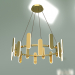 3d model Pendant lamp 90206-16 (gold) - preview