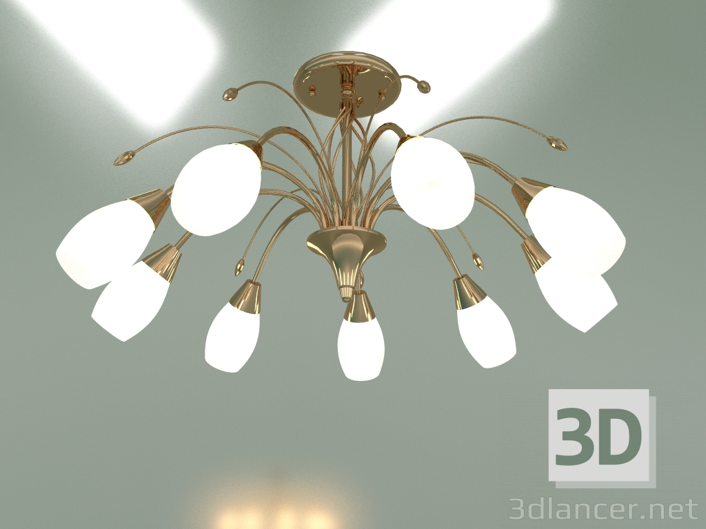 modèle 3D Lustre de plafond 22080-9 (or) - preview