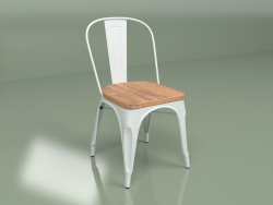 Silla Marais Wood (blanco, marrón claro)