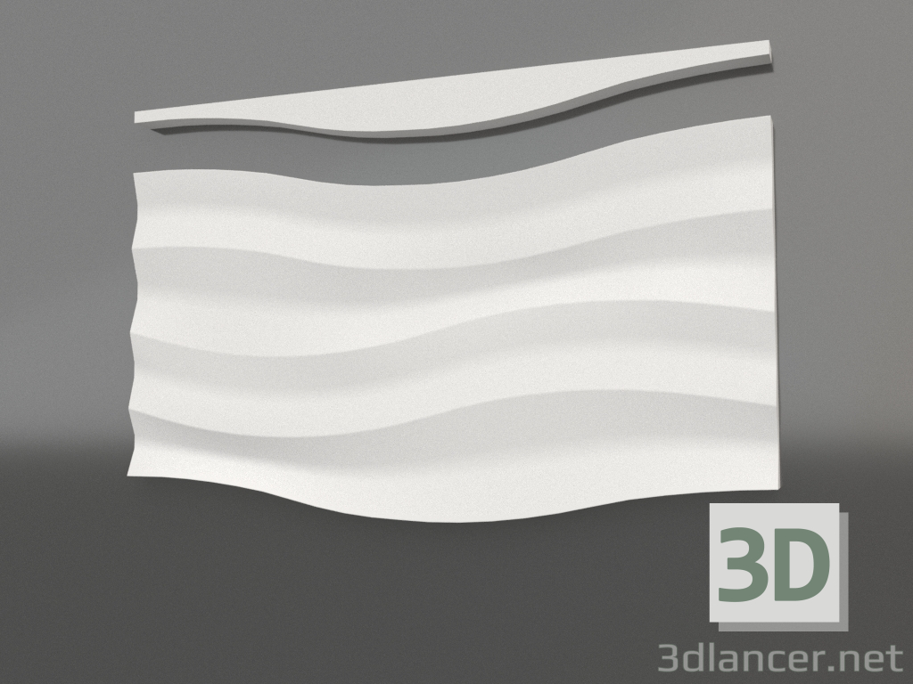 3d model panel 3d M-02 - vista previa