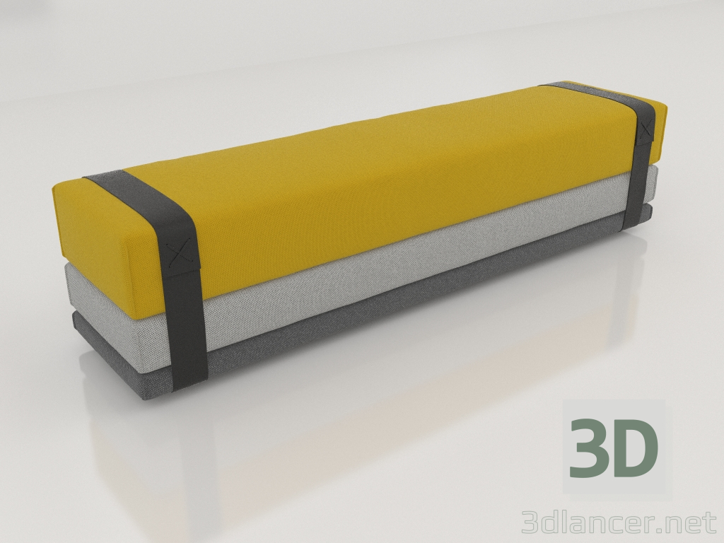 modello 3D Panca letto (piegata) - anteprima