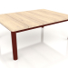 3d model Mesa de centro 70×94 (Rojo vino, madera de Iroko) - vista previa