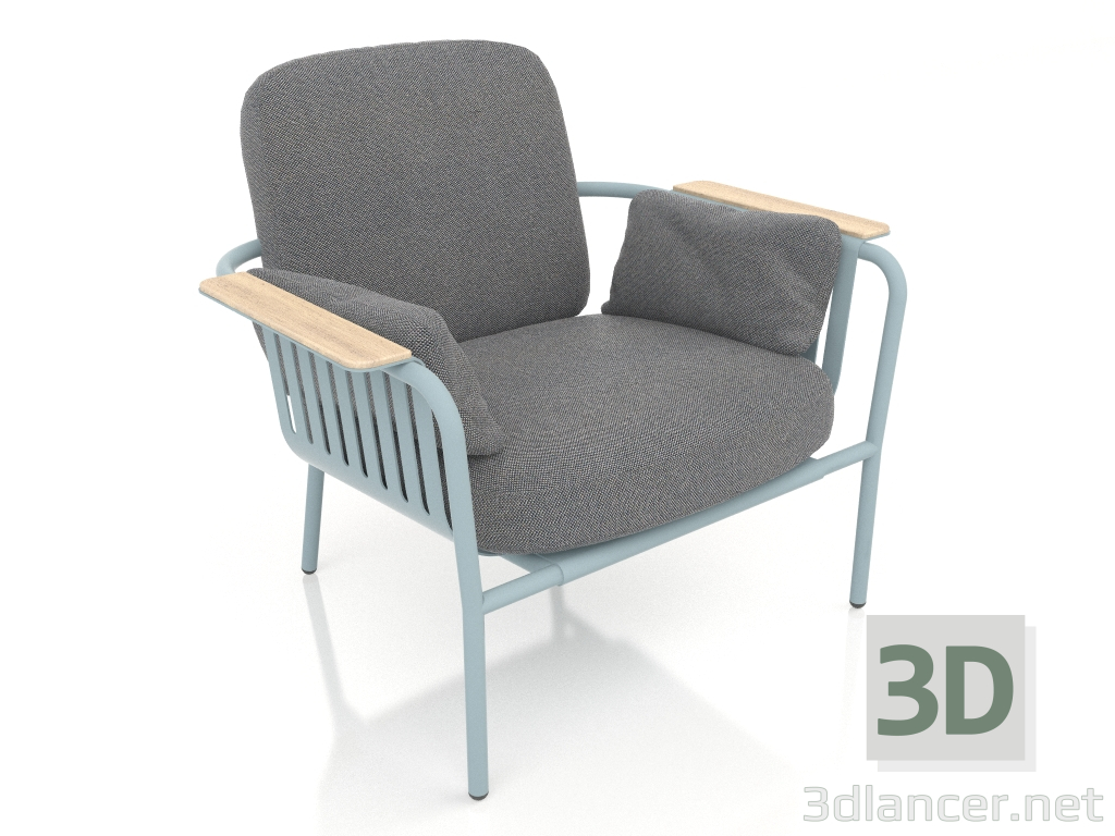 3d model Sillón (gris azul) - vista previa