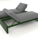 modello 3D Letto matrimoniale relax (Verde bottiglia) - anteprima