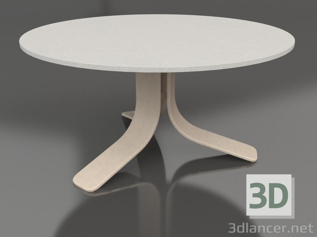 3d модель Стол кофейный Ø80 (Sand, DEKTON Sirocco) – превью