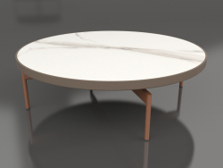 Table basse ronde Ø120 (Bronze, DEKTON Aura)