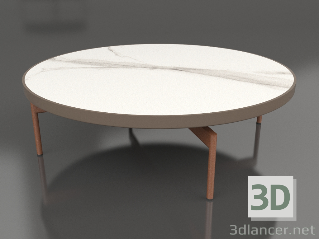 modello 3D Tavolino rotondo Ø120 (Bronzo, DEKTON Aura) - anteprima