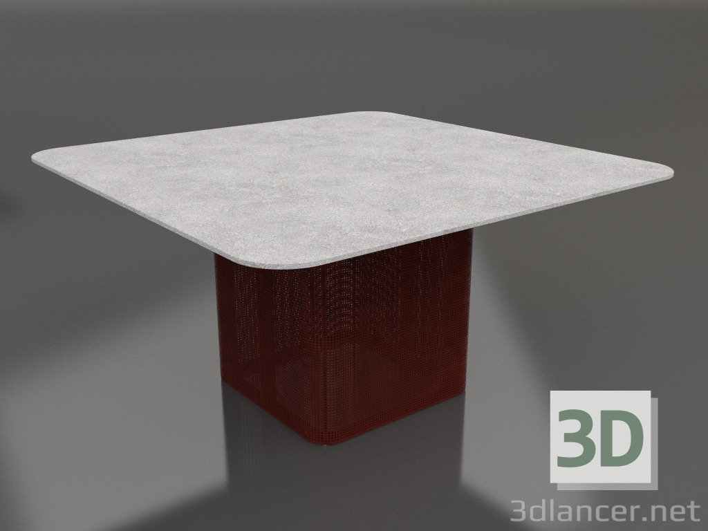 modello 3D Tavolo da pranzo 140 (Rosso vino) - anteprima