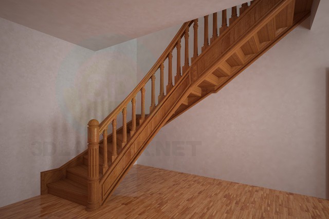 3D Modell Treppe-Ecke - Vorschau