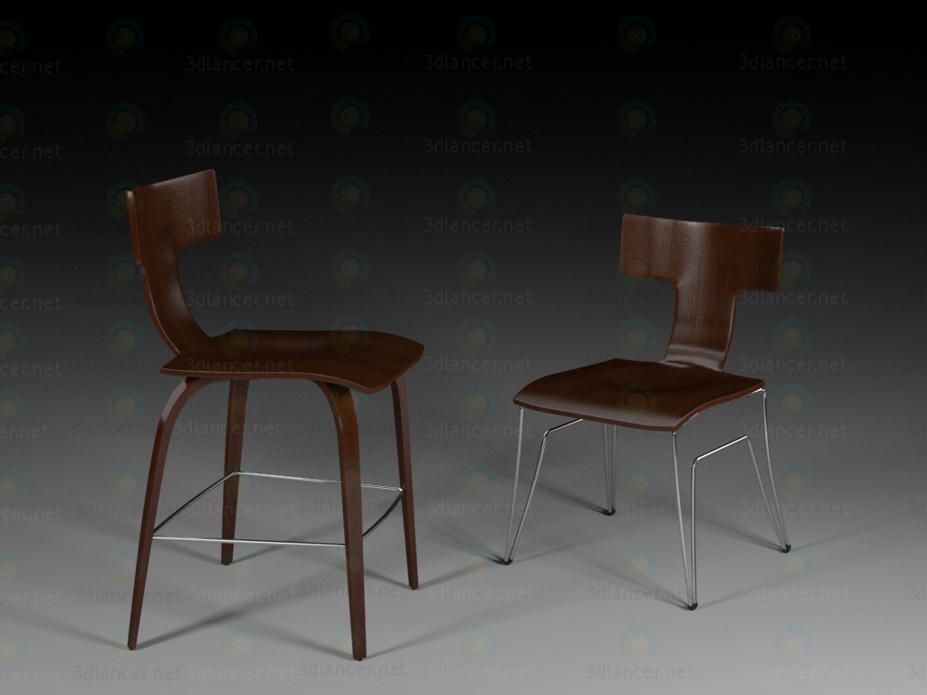 3d model Silla de cocina - vista previa