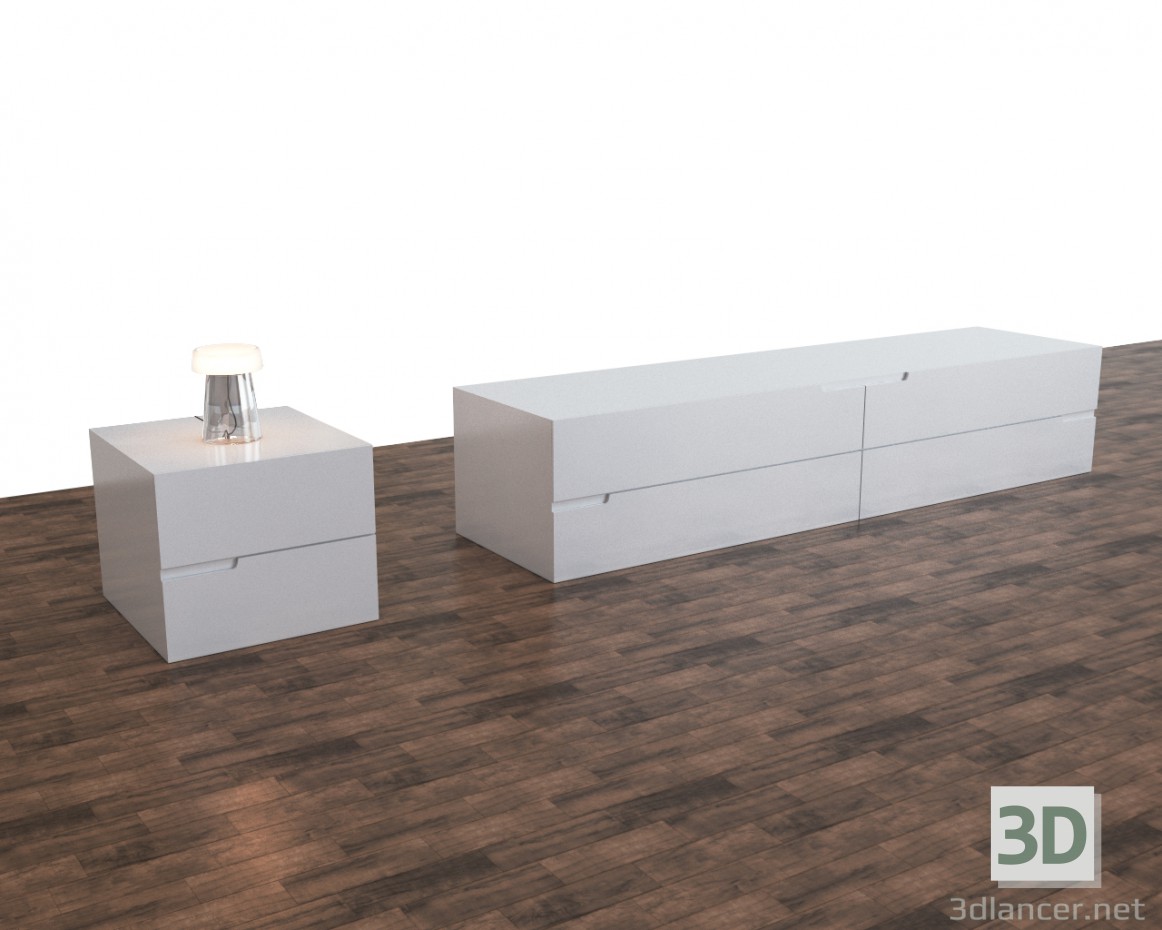 3d model sistema de los muebles - vista previa