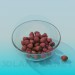 3d model Plato con fresas - vista previa