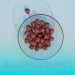 3d model Plato con fresas - vista previa
