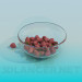 3d model Plato con fresas - vista previa