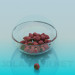 3d model Plato con fresas - vista previa