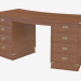 3d model Writing desk with drawers - preview