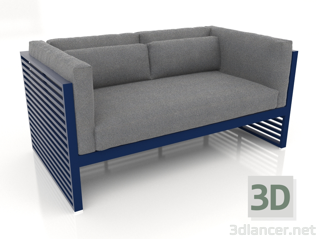 3d model 2-seater sofa (Night blue) - preview