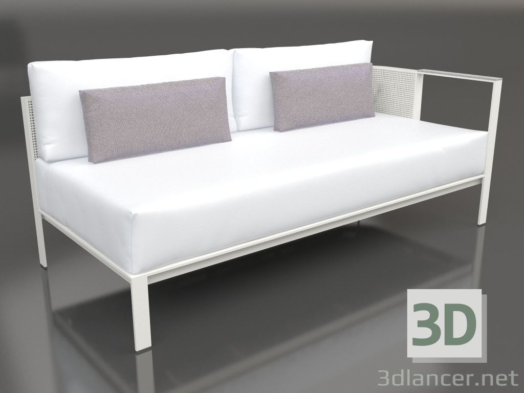 3d model Sofa module, section 1 right (Agate gray) - preview