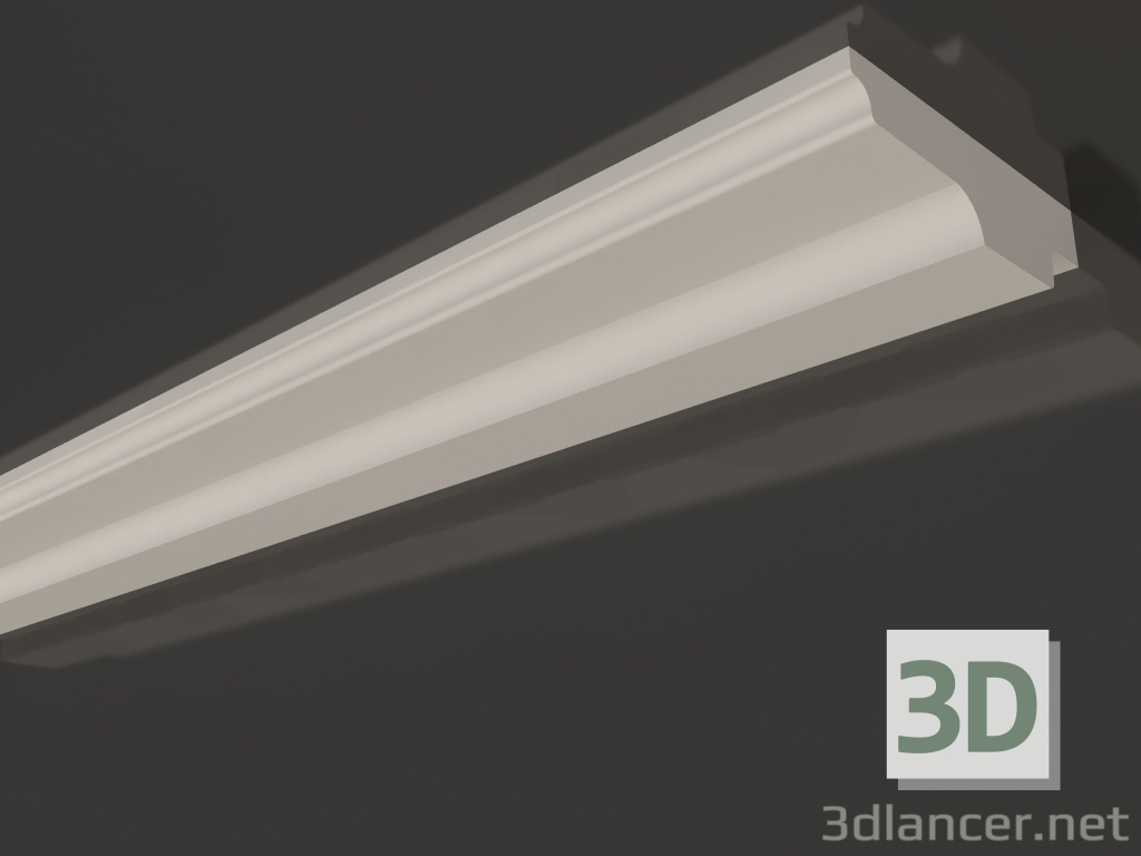 modèle 3D Corniche de plafond en plâtre lisse KG 001 1 (21x75) - preview