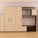 3d model The wall-unit for the living room - preview