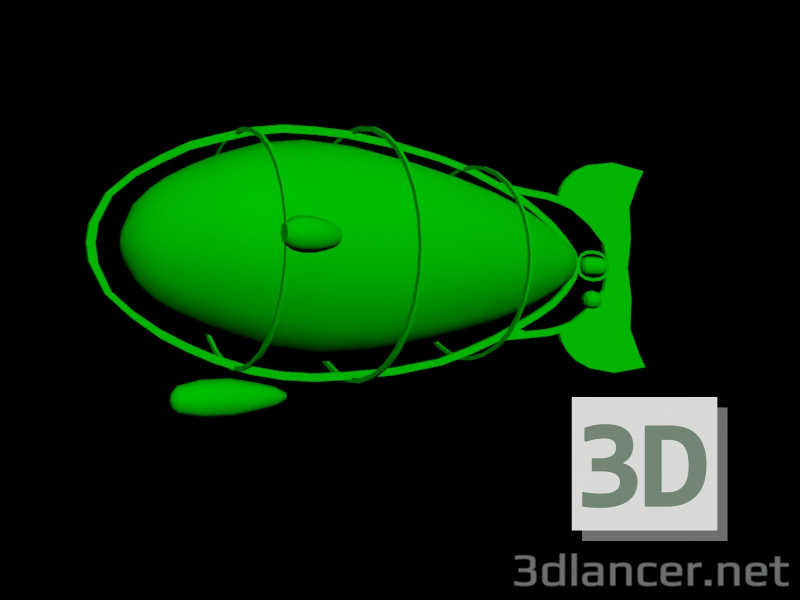 modello 3D zeppelin - anteprima