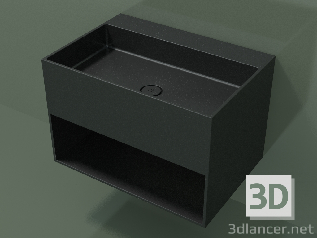 modello 3D Lavabo sospeso Giorno (06UN43301, Deep Nocturne C38, L 72, P 50, H 48 cm) - anteprima