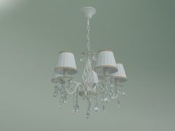 Lustre de suspensão 10054-5 (branco com ouro - Strotskis de cristal transparente)