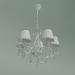 3d model Suspension chandelier 10054-5 (white with gold - clear crystal Strotskis) - preview