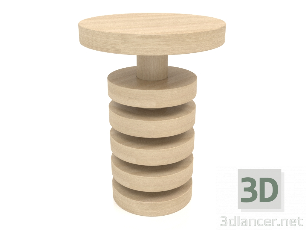 Modelo 3d Mesa de centro JT 04 (D=400x550, madeira branca) - preview