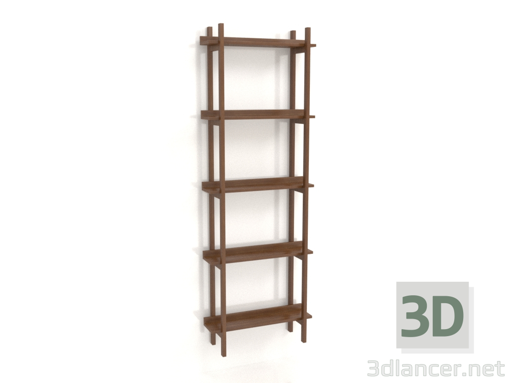 3d модель Стелаж ST 02 (600х200х1720, wood brown light) – превью