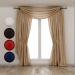 Cortinas de seda con lambrequin. 3D modelo Compro - render